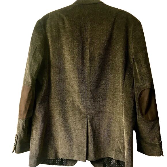 Chaps Men’s Brown Brushed Corduroy Blazer Sport Coat 2 Btn-Patch Elbows 40R - Picture 3 of 6